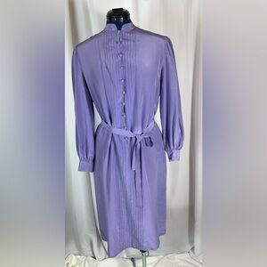 Vintage Late 70s Silk Long-Sleeve Dress